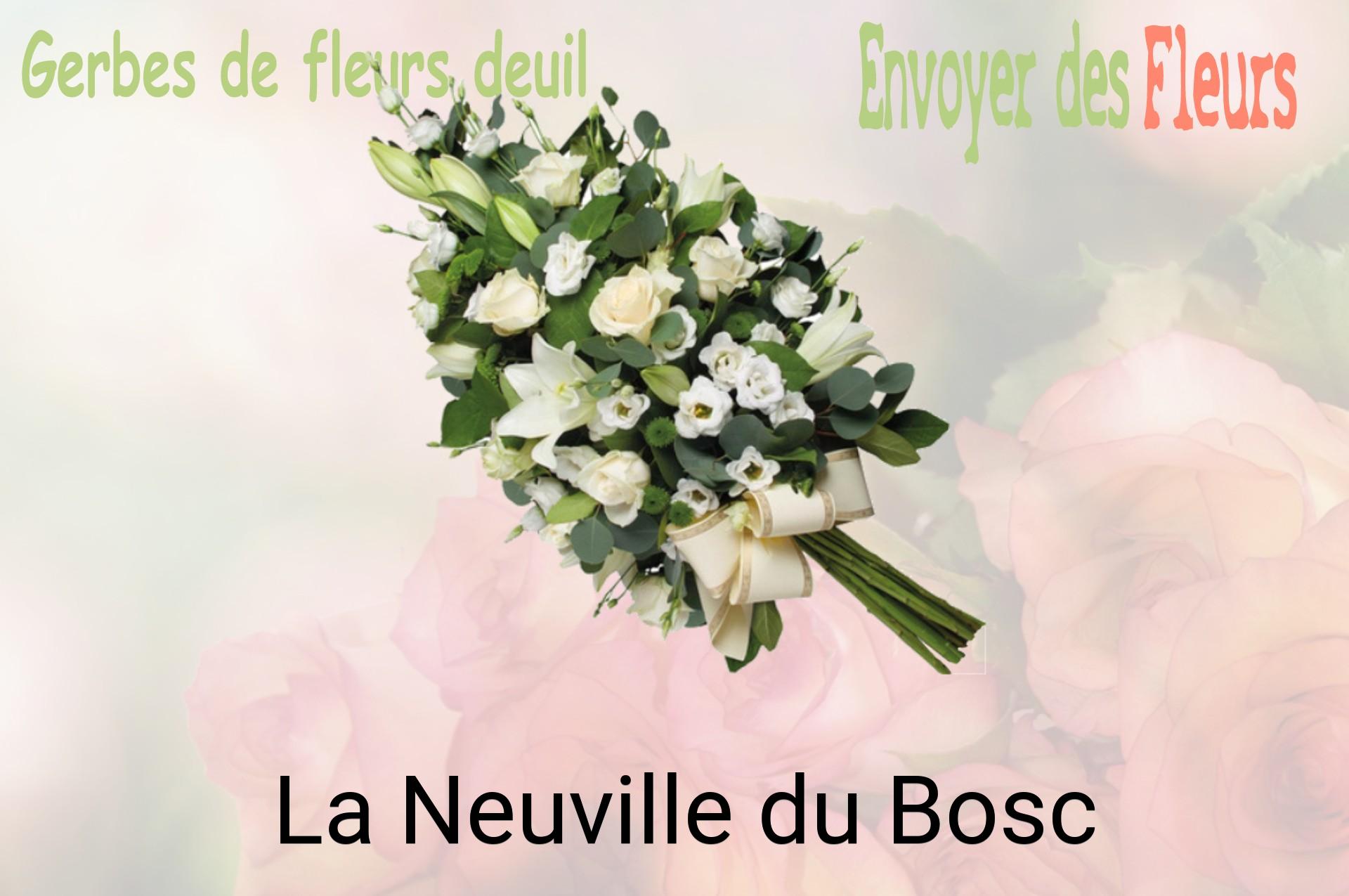 Gerbe de fleurs de deuil livrée à La Neuville-du-Bosc